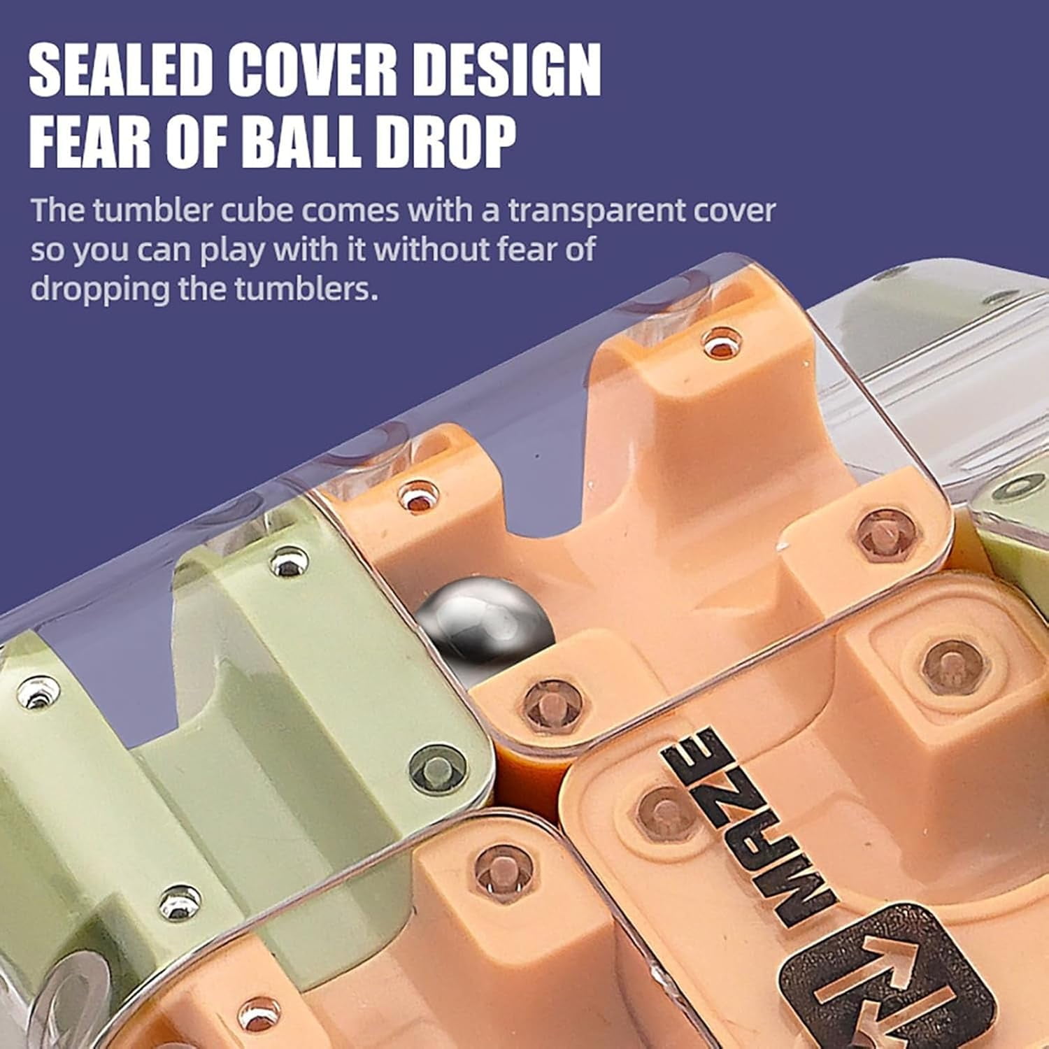 3D Rolling Ball Maze Cube, 2.83In Large Labyrinth 3D Puzzle Maze Cubes Stress Relief and Logical Thinking Training Educational Game - Image 5