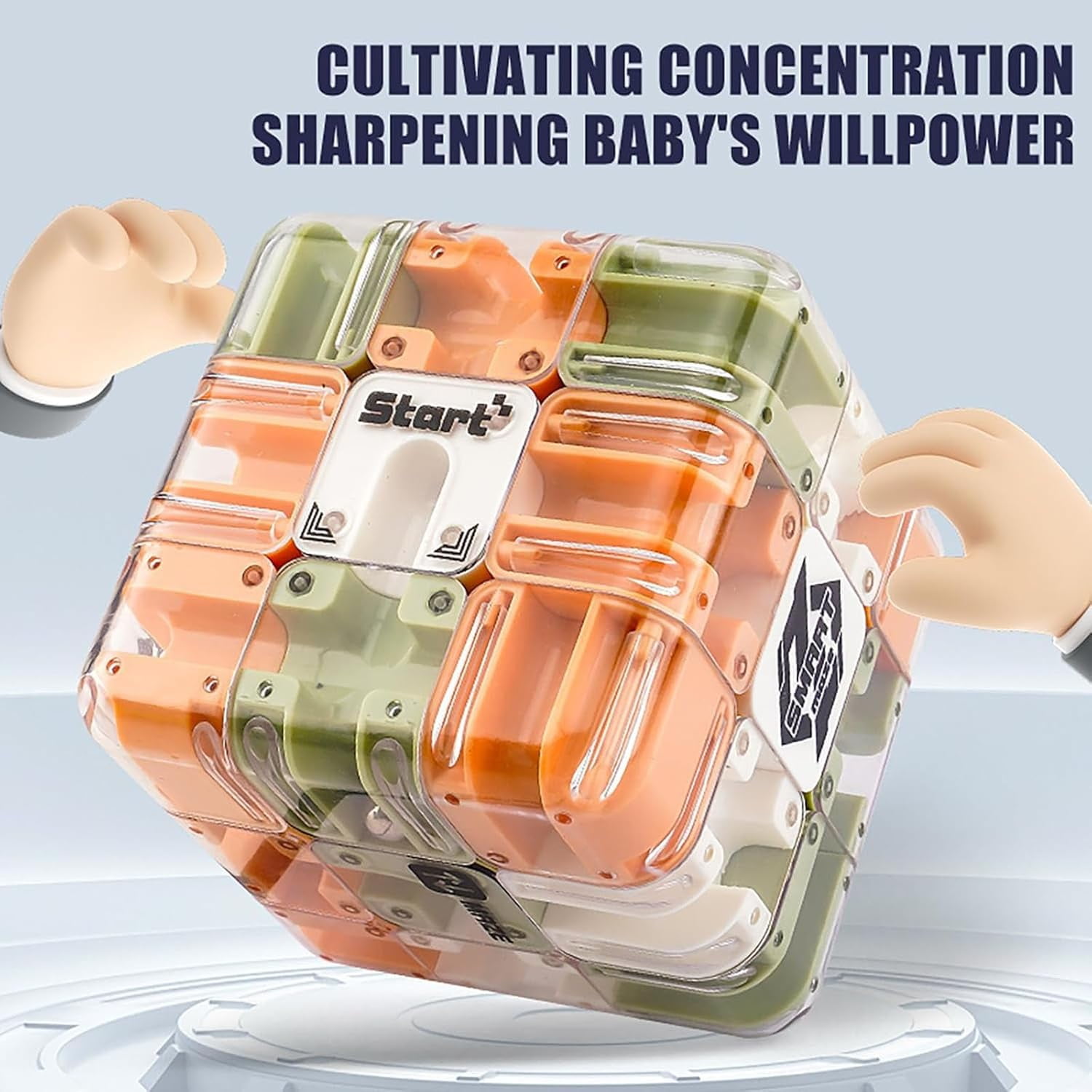 3D Rolling Ball Maze Cube, 2.83In Large Labyrinth 3D Puzzle Maze Cubes Stress Relief and Logical Thinking Training Educational Game - Image 7