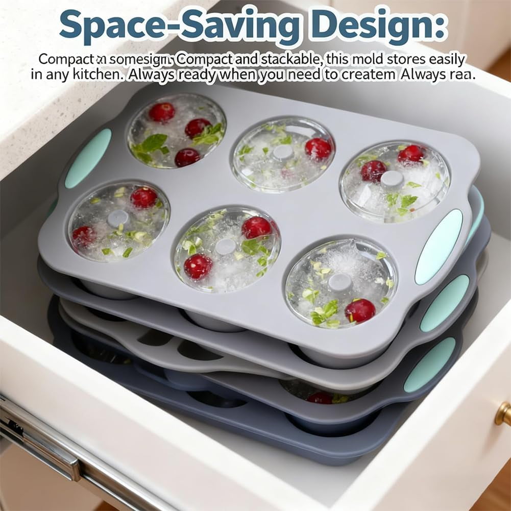 Wreath Ice Mold, 2026 New Flexible Silicone Christmas Wreath Ice Cube Tray Set with Snowflake Mold for DIY Holiday Cocktails, Whiskey & Seasonal Crafts - Image 3