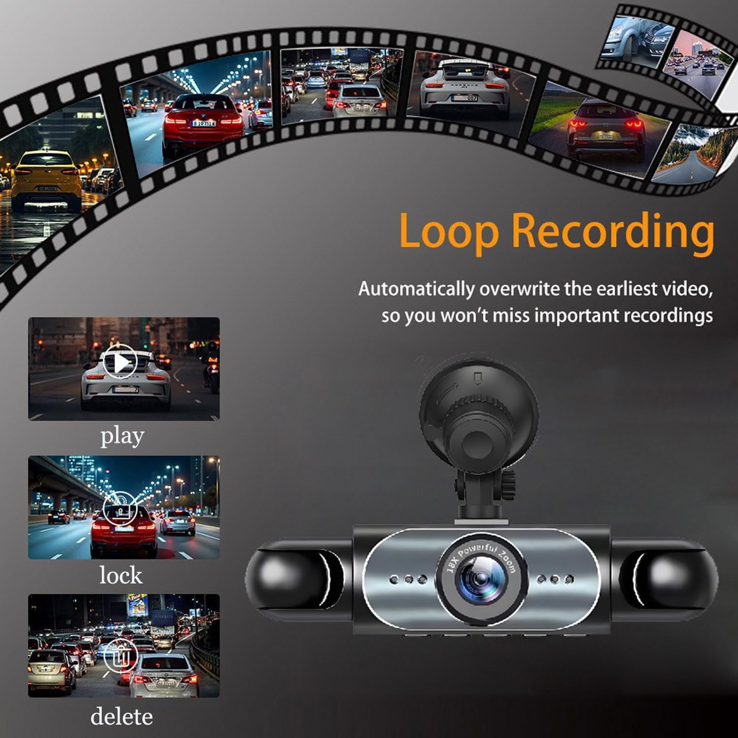 Full View Car Dashcam System, 360° 4 Channel Dash Cam Front Rear Left Right with Infrared Night Vision, 1080P Full HD Dash Camera for Cars Loop Recording & Parking Monitor. - Image 5