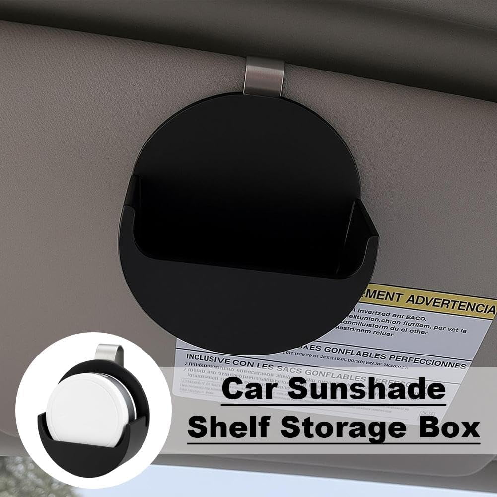 Dip Can Holder for Car Visor, Black Car Visor Clip Holder with Secure Storage Box for ZYN & Cigarette Pouch, Plastic Zyn Container Storage Clip for Car Sun Viso - Image 4