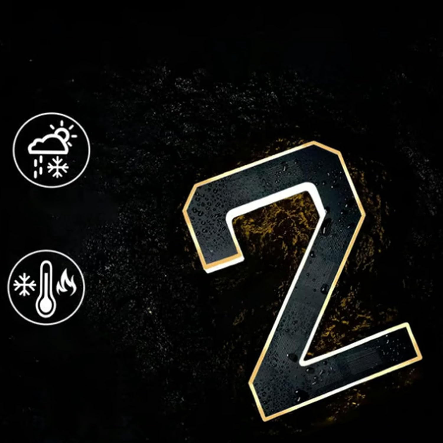 Solar-Powered Outdoor House Number Light, 9 Inch No Wiring Solar Panel Light Up House Numbers for Outside, Waterproof Backlit LED Address Numbers for Home - Image 4