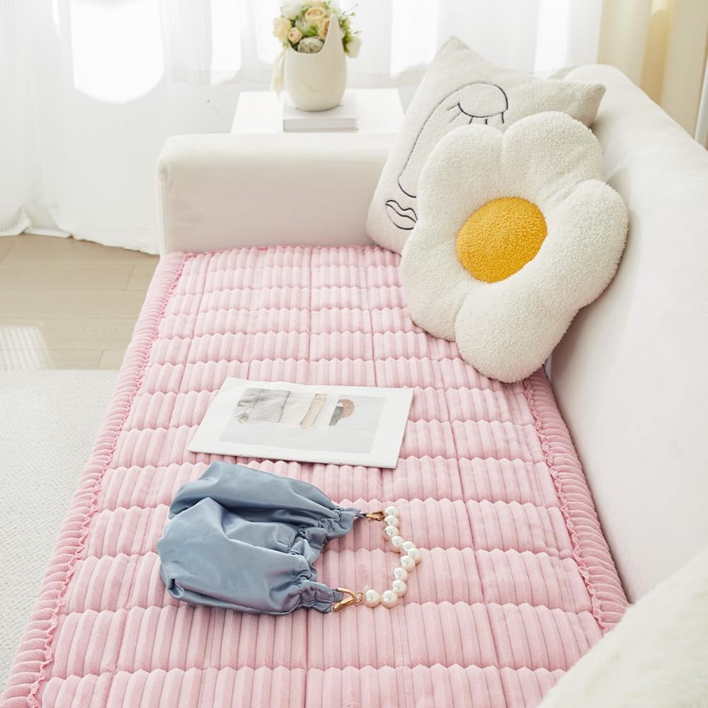 Plush Pet Couch Cover Couch Cover for Dogs Washable, Fuzzy Pet Couch Covers for 8 Cushion Sofa Pet Friendly, Non Slip Sofa Cover - Image 11