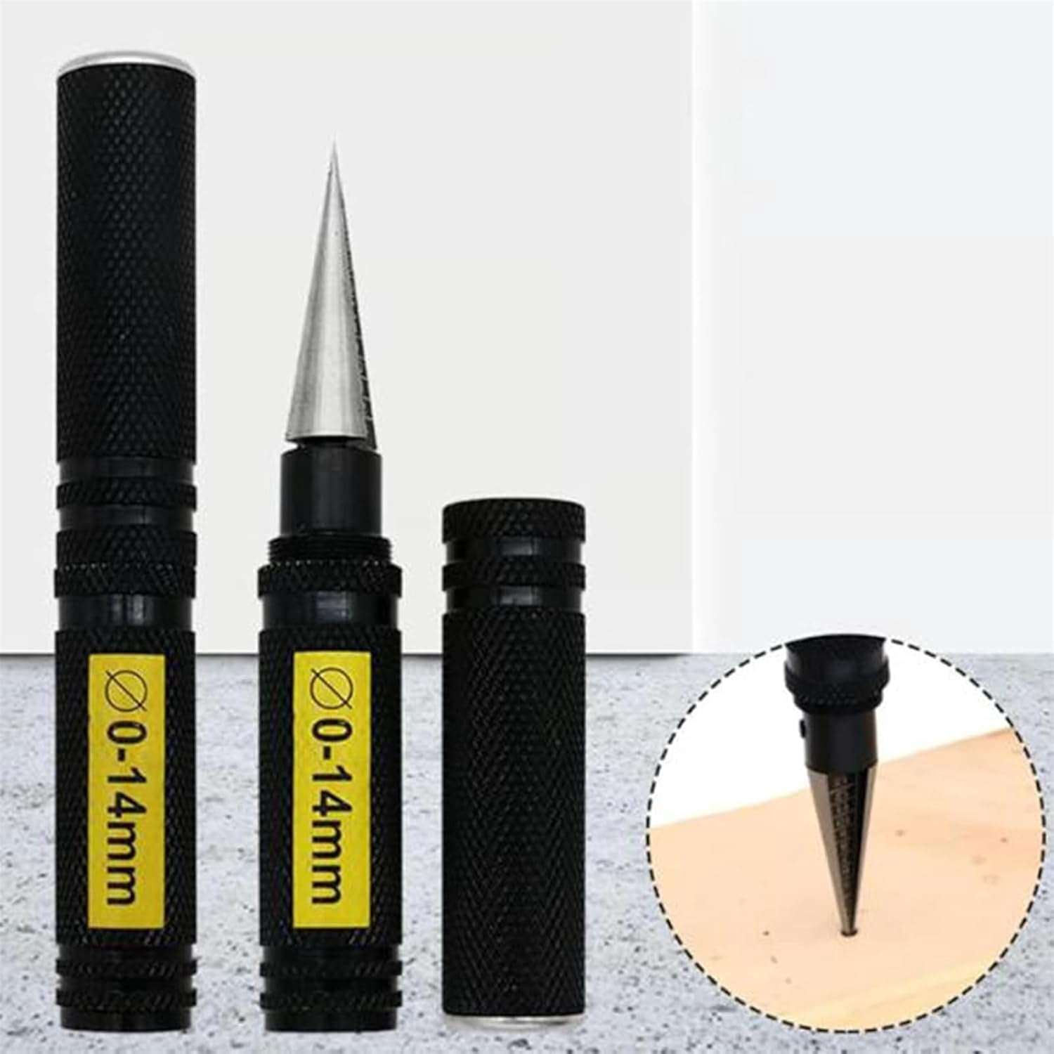 Multipurpose Manual Hole Punch, 0-14mm Aluminum Alloy Expanding Hole Puncher Opener,Drilling Tool for Woodworking Tool Box, DIY Crafts, Hand Tools - Image 3