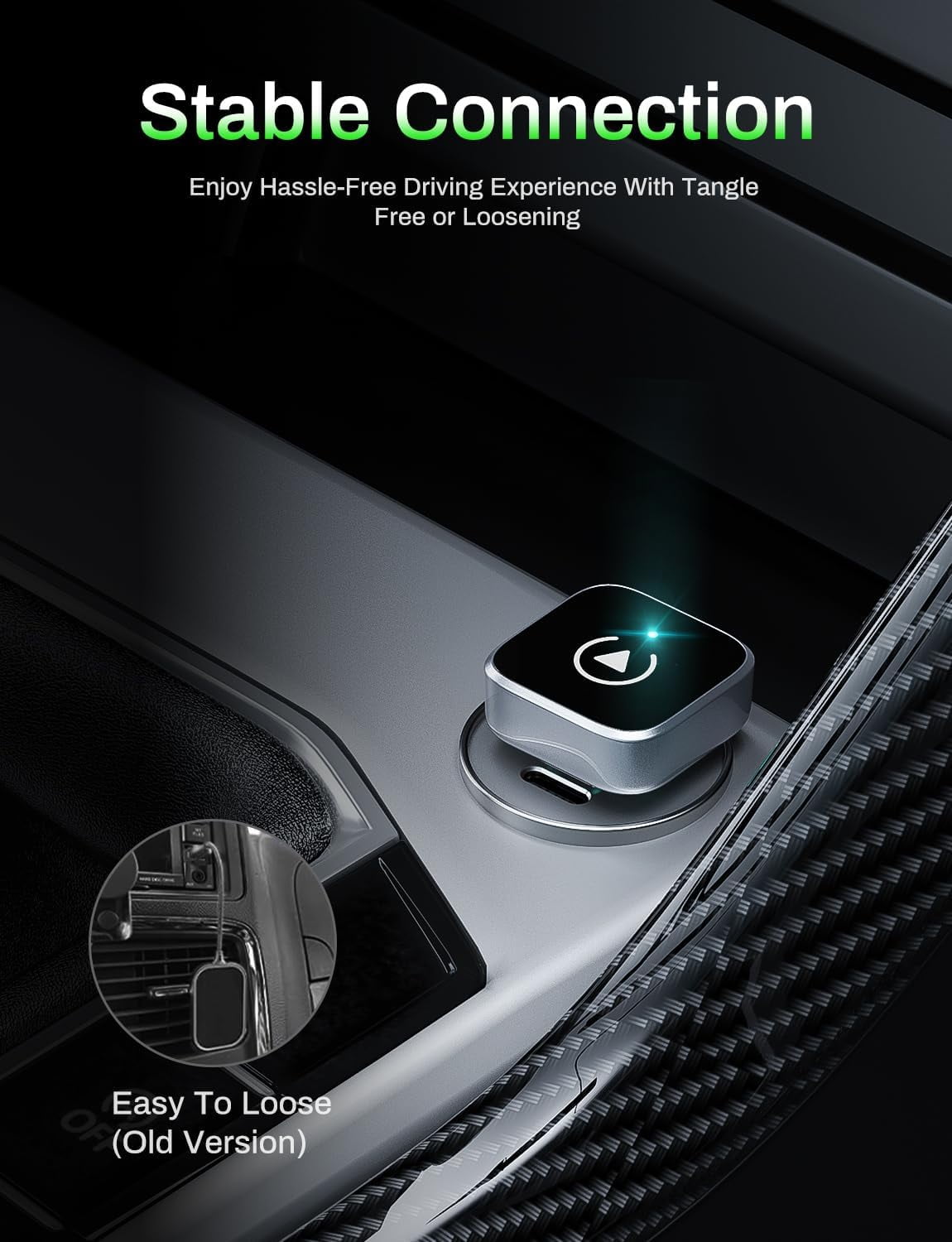 Wireless CarPlay Adapter for iPhone/Android, 2-in-1 2026 Upgrade Dongle Converts Wired to Wireless with Fast Stable Plug-and-Play Connection - Image 3