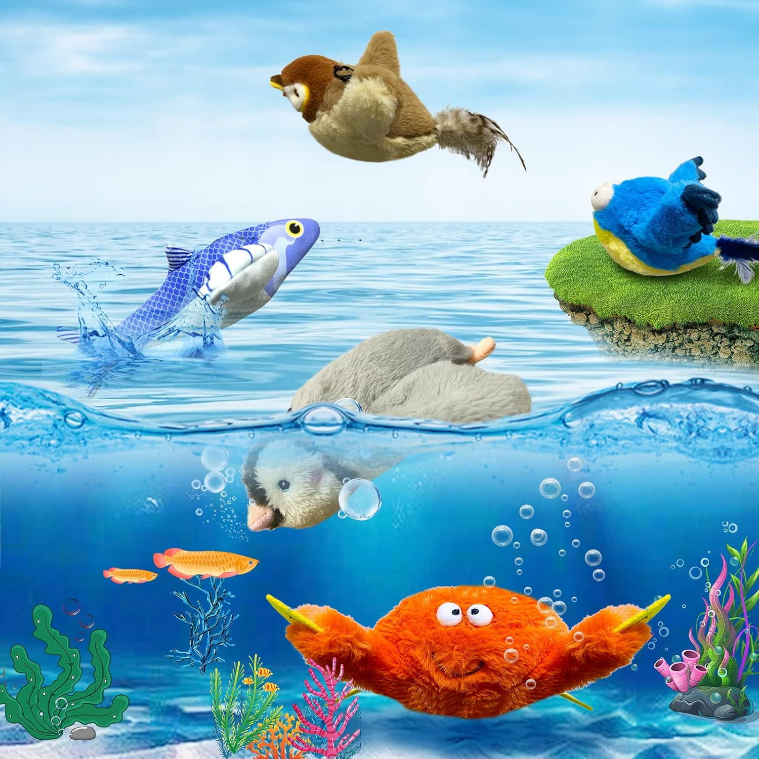 Flying Bird Cat Toys, 2026 New Interactive Chirping Bird Toy with Flapping Wings (No Flying), Touch Activated Electric Sparrow for Indoor Cats - Image 6