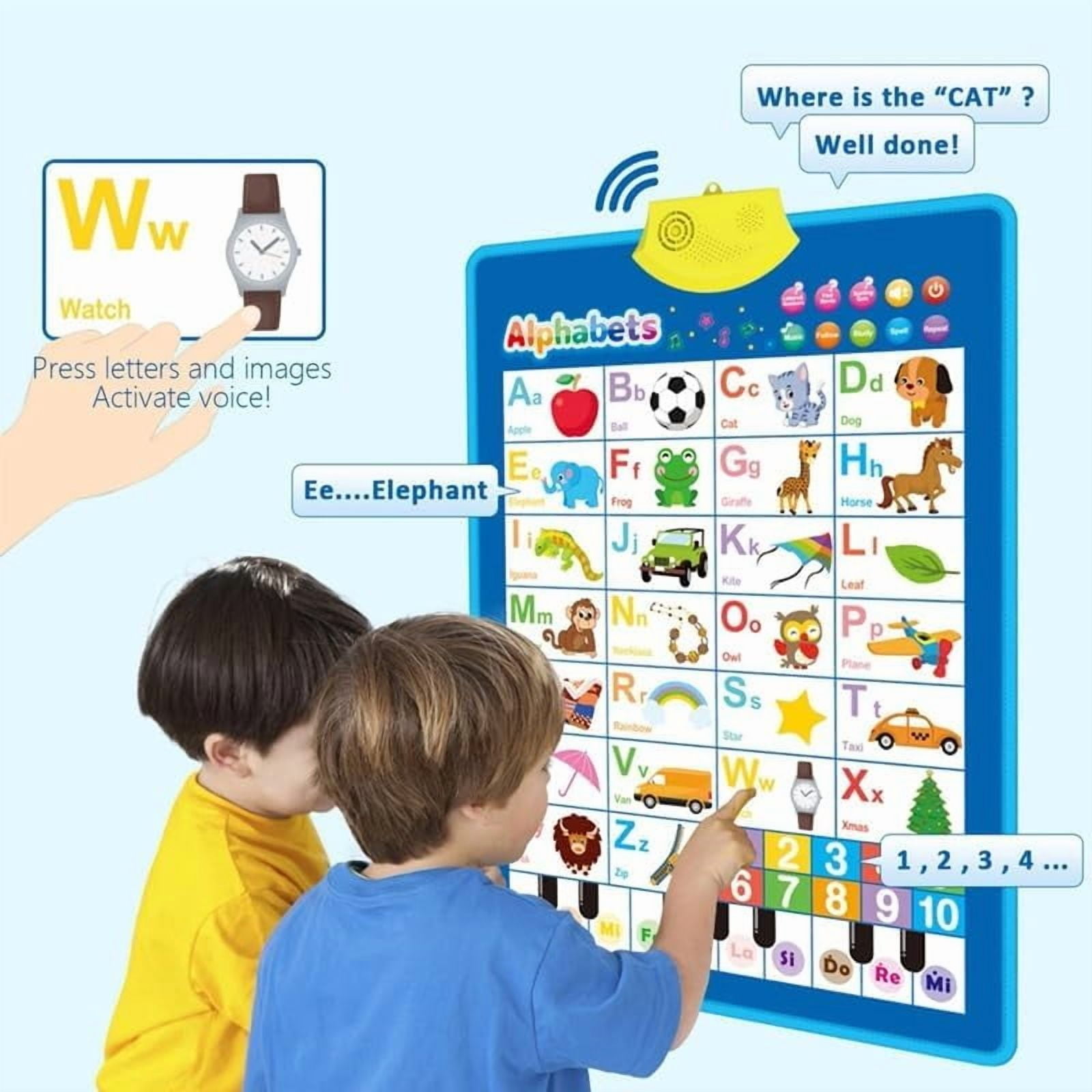 Talking Wall Chart for Kids,2025 New English Alphabet Learning Poster with Sounds, Interactive ABCs Numbers, Educational Music Toy Ages 3+(1pc) - Image 3