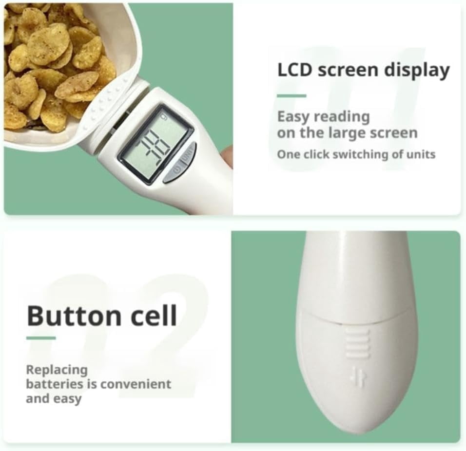 Electronic Measuring Cup, High Precision Kitchen Gadge with Lcd Screen & Five Units-g,ml,Cup,Oz, 800g/0.1g High Precision for Pet Dog Cat Food, Cooking Baking - Image 2