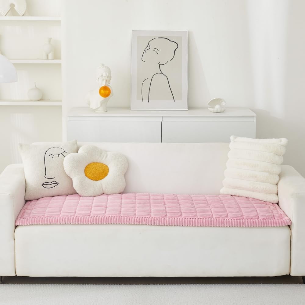 Plush Pet Couch Cover Couch Cover for Dogs Washable, Fuzzy Pet Couch Covers for 8 Cushion Sofa Pet Friendly, Non Slip Sofa Cover - Image 5