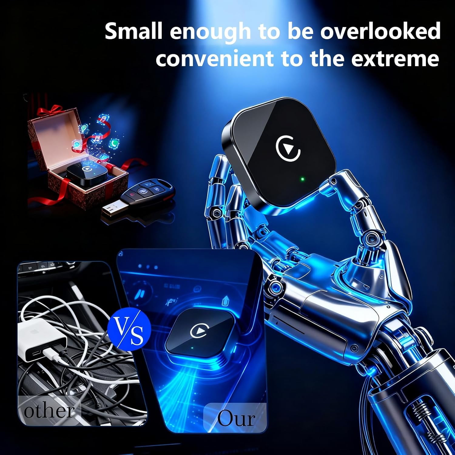 2026 Wireless Adapter, Wireless CarPlay Adapter & 2 in 1 Wired to Wireless for Apple CarPlay and Android Auto, Mini USB Design for Plug and Play Stable Connection - Image 7