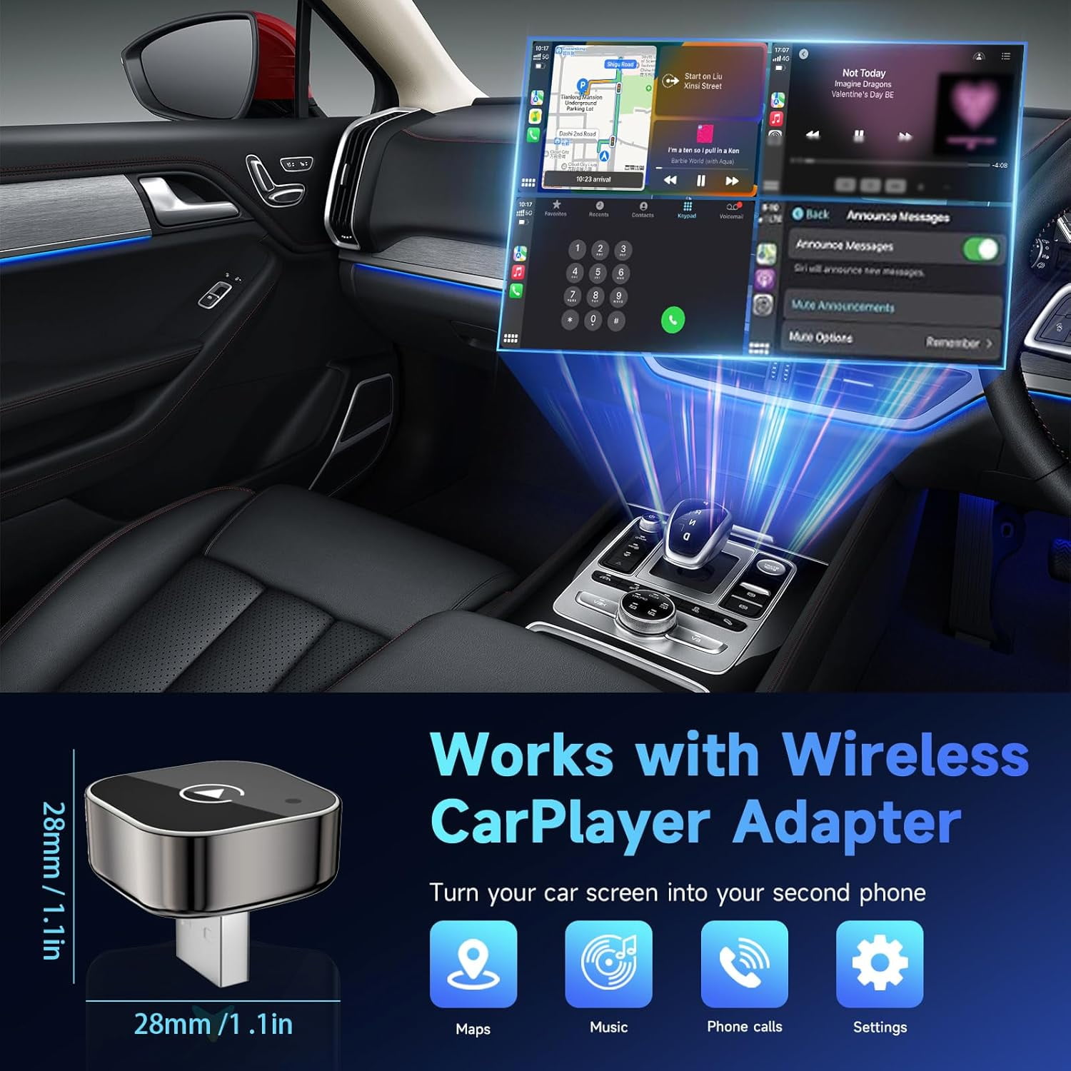 2026 Wireless Adapter, 2 in 1 Wired to Wireless Adapter for Apple CarPlay and Android Auto, Plug and Play with Stable Connection - Image 8