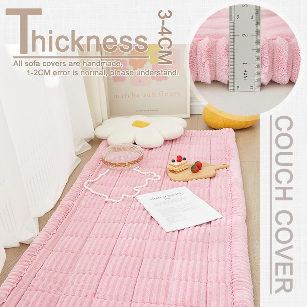 Plush Pet Couch Cover Couch Cover for Dogs Washable, Fuzzy Pet Couch Covers for 8 Cushion Sofa Pet Friendly, Non Slip Sofa Cover - Image 10