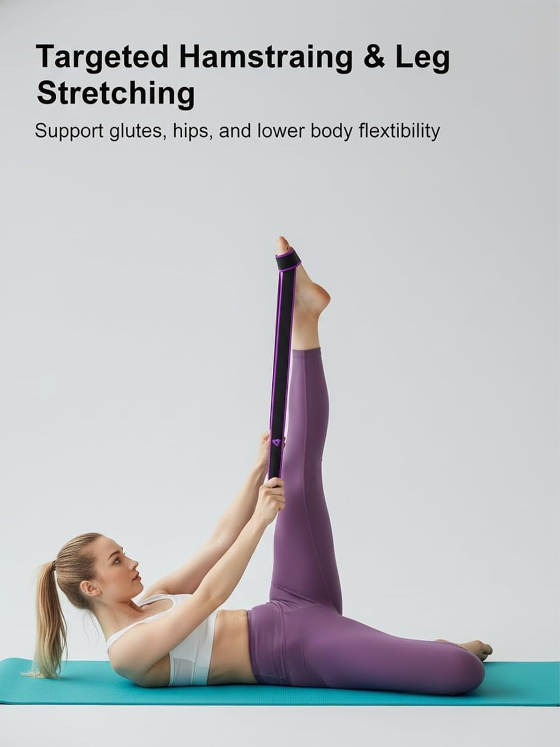 Numbered Resistance Band, 6.5ft Leg Stretcher Band with Loops, Adjustable Pilates & Fitness Strap for Full Body Stretching Shaping - Image 2