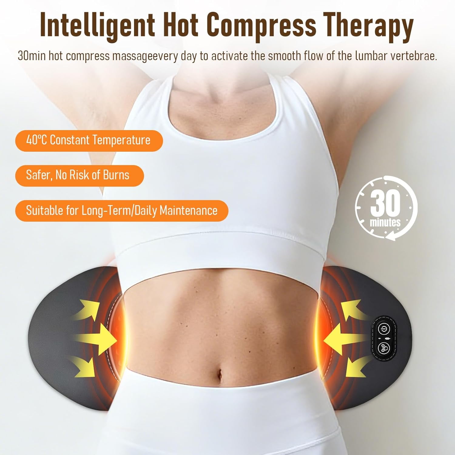 3 in 1 Back Massager, Ergonomic Wedge Cushion with Traction, Vibration & Heat for Neck, Shoulder, Backs Pain Relief, Gifts for Women Men - Image 2