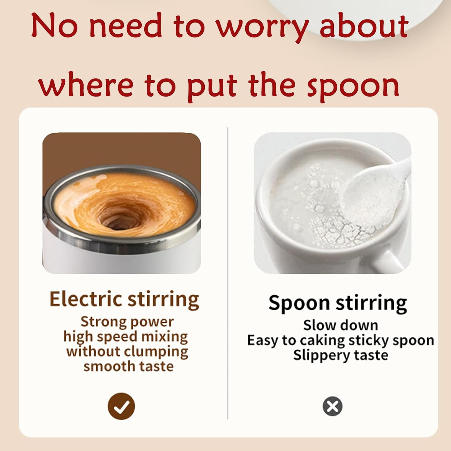 Electric Coffee Mug, 13oz Automatic Self-Stirring Stainless Steel Mug with Rechargeable Temperature Display & Lid for Coffee, Milk, Cocoa and Tea. - Image 7