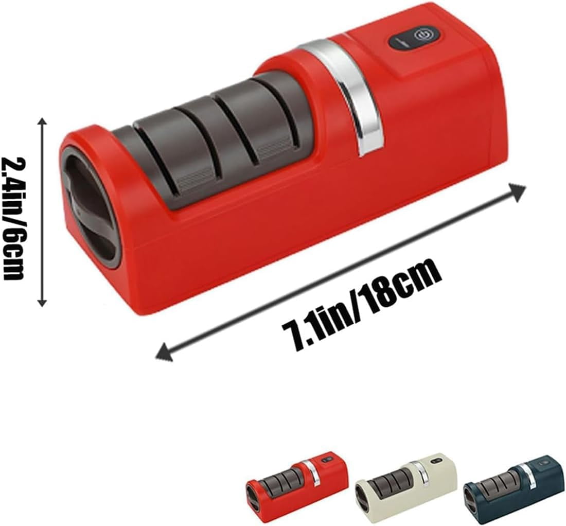 2026 New Automatic Kitchen Knife Sharpener, Sharpening System with Diamond Grinding Wheel & Strong Suction Base, Fast & Safe Sharpening for Most Household Knives - Image 7