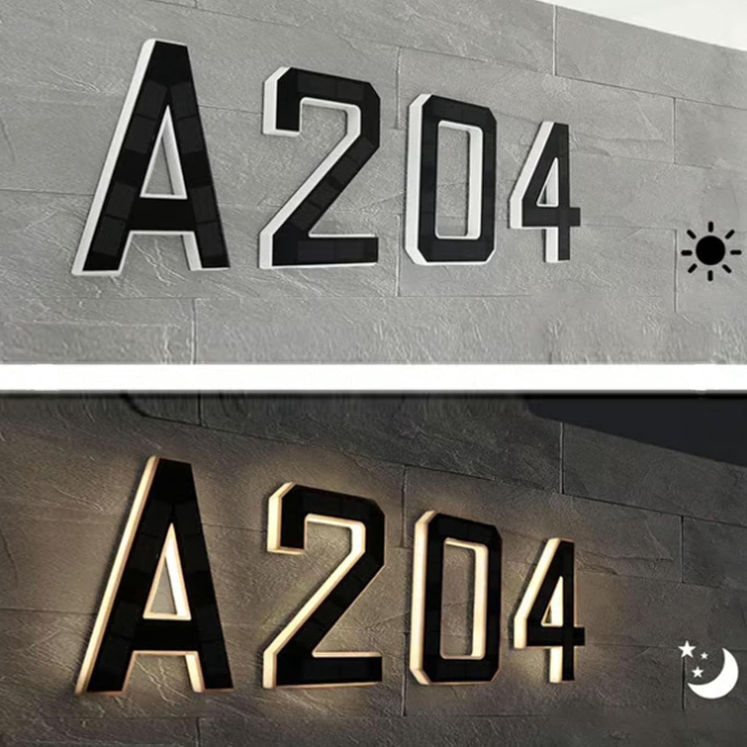 Solar-Powered Outdoor House Number Light, 9 Inch No Wiring Solar Panel Light Up House Numbers for Outside, Waterproof Backlit LED Address Numbers for Home - Image 5