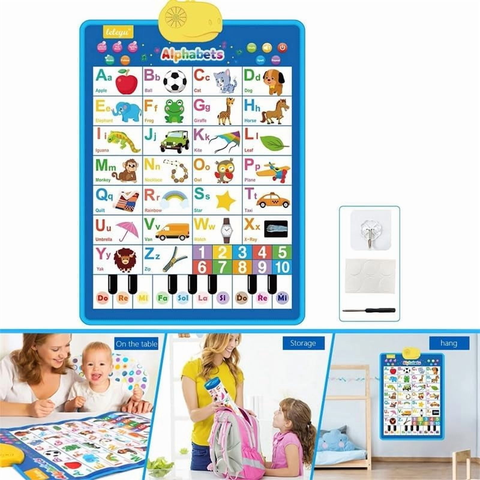 Talking Wall Chart for Kids,2025 New English Alphabet Learning Poster with Sounds, Interactive ABCs Numbers, Educational Music Toy Ages 3+(1pc) - Image 6