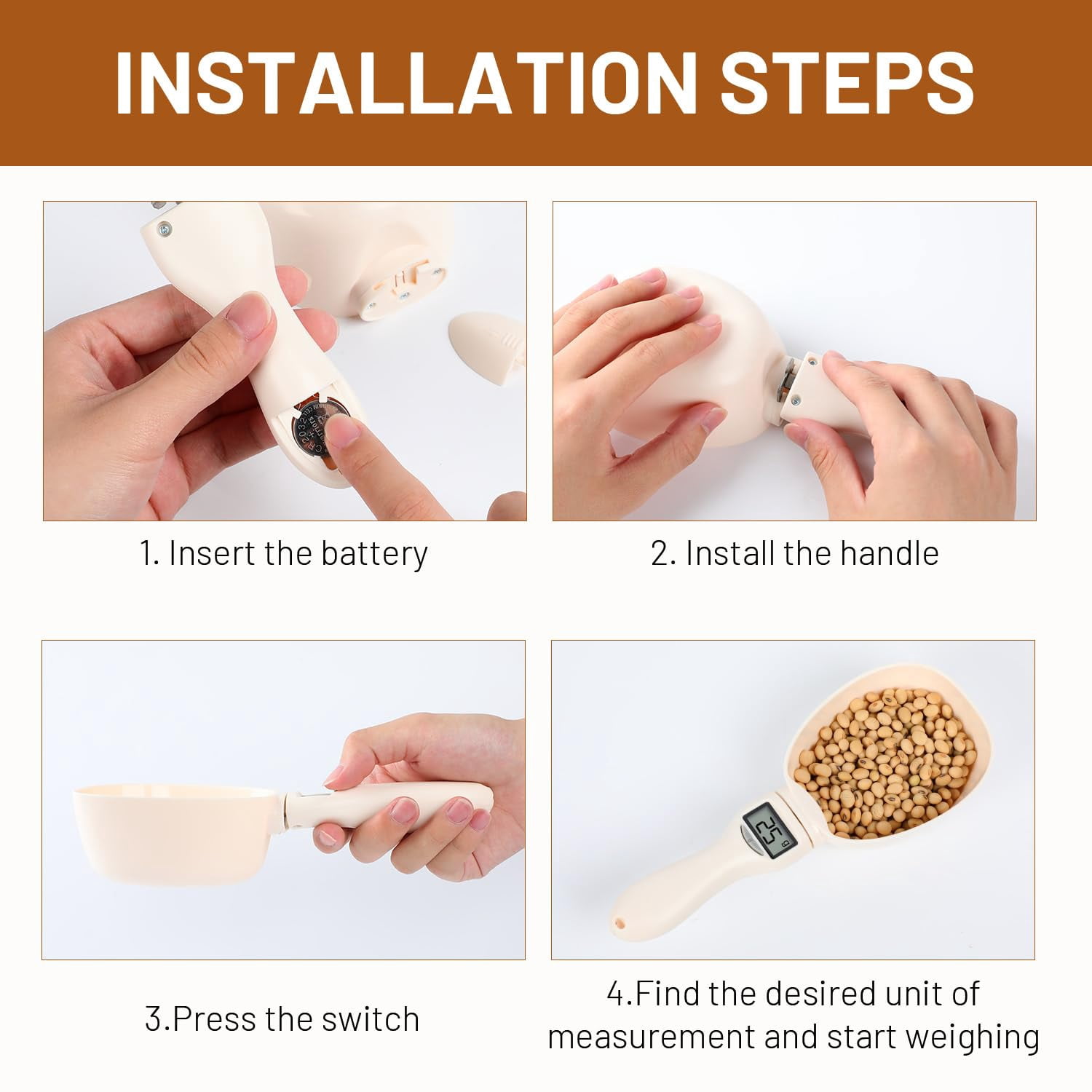 Dog Food Measuring Cup, Smart 800g/0.1g High Precision Scale with LCD Screen and Conversion for Accurate Dog Cat Food Portioning, Cooking and Baking - Image 5