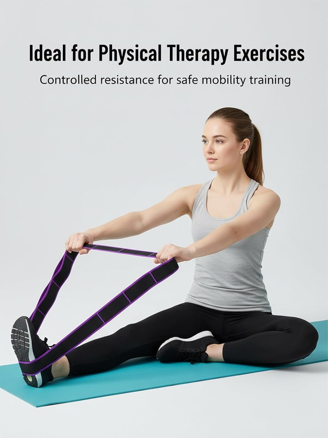 Numbered Resistance Band, 6.5ft Leg Stretcher Band with Loops, Adjustable Pilates & Fitness Strap for Full Body Stretching Shaping - Image 4