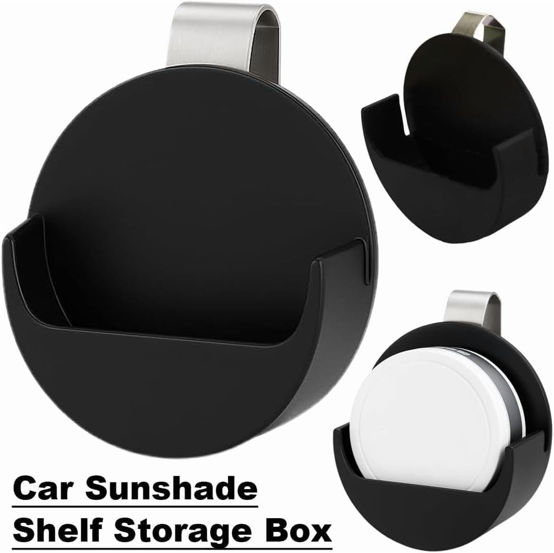 Dip Can Holder for Car Visor, Black Car Visor Clip Holder with Secure Storage Box for ZYN & Cigarette Pouch, Plastic Zyn Container Storage Clip for Car Sun Viso - Image 2