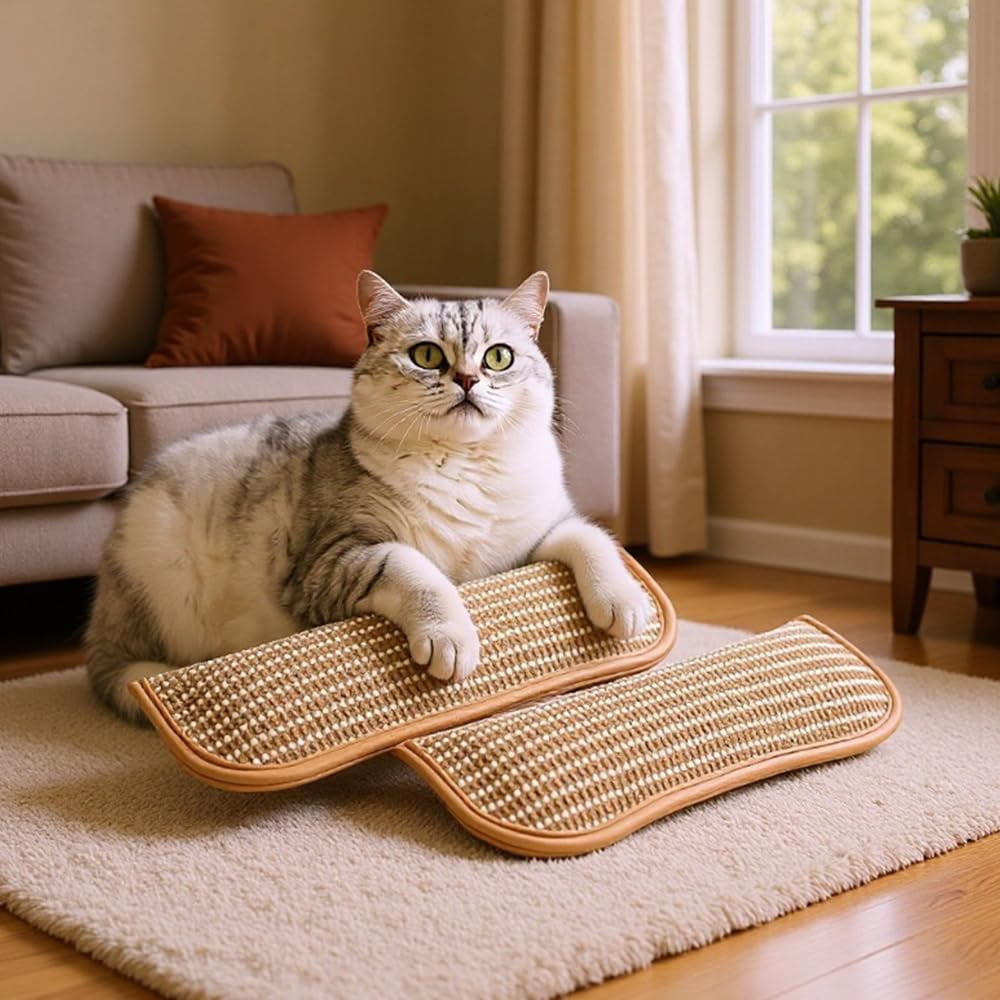 Natural Sisal Catnip Kicker Pillow, Interactive Dental Chew Toy with Organic 8000mg Herbal Blend for Indoor Scratching, Teething & Play - Image 6