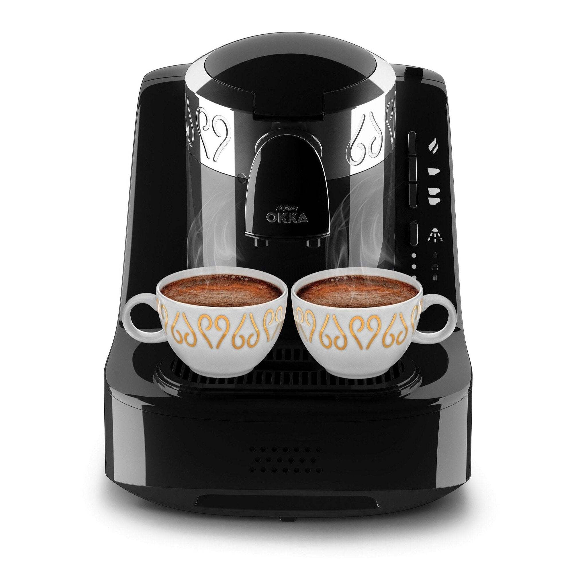 Arzum Okka Automatic Turkish Coffee Machine, 120V, Black/Silver