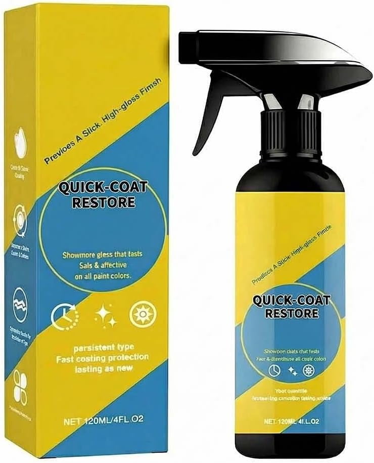 Car Nano Quick Coat Restore Coating Spray With Dust -Proof and Glazing Effects - Long Lasting Car Showroom gloss for Cars, Motorcycles