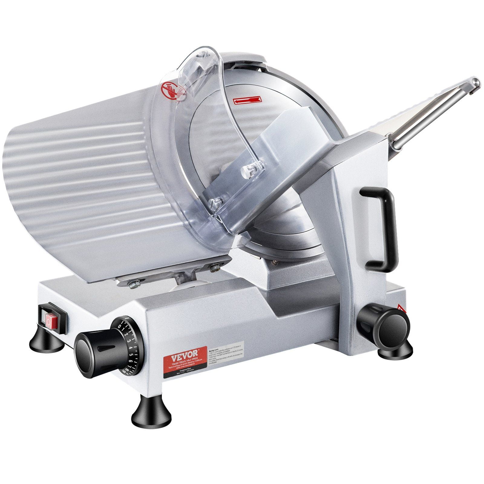 Professional Meat Slicer Machine, 240W Electric Deli Cutter, 10" Sharp Blade, 350-400 RPM, Adjustable Slicing Thickness for Beef, Cheese, Vegetables