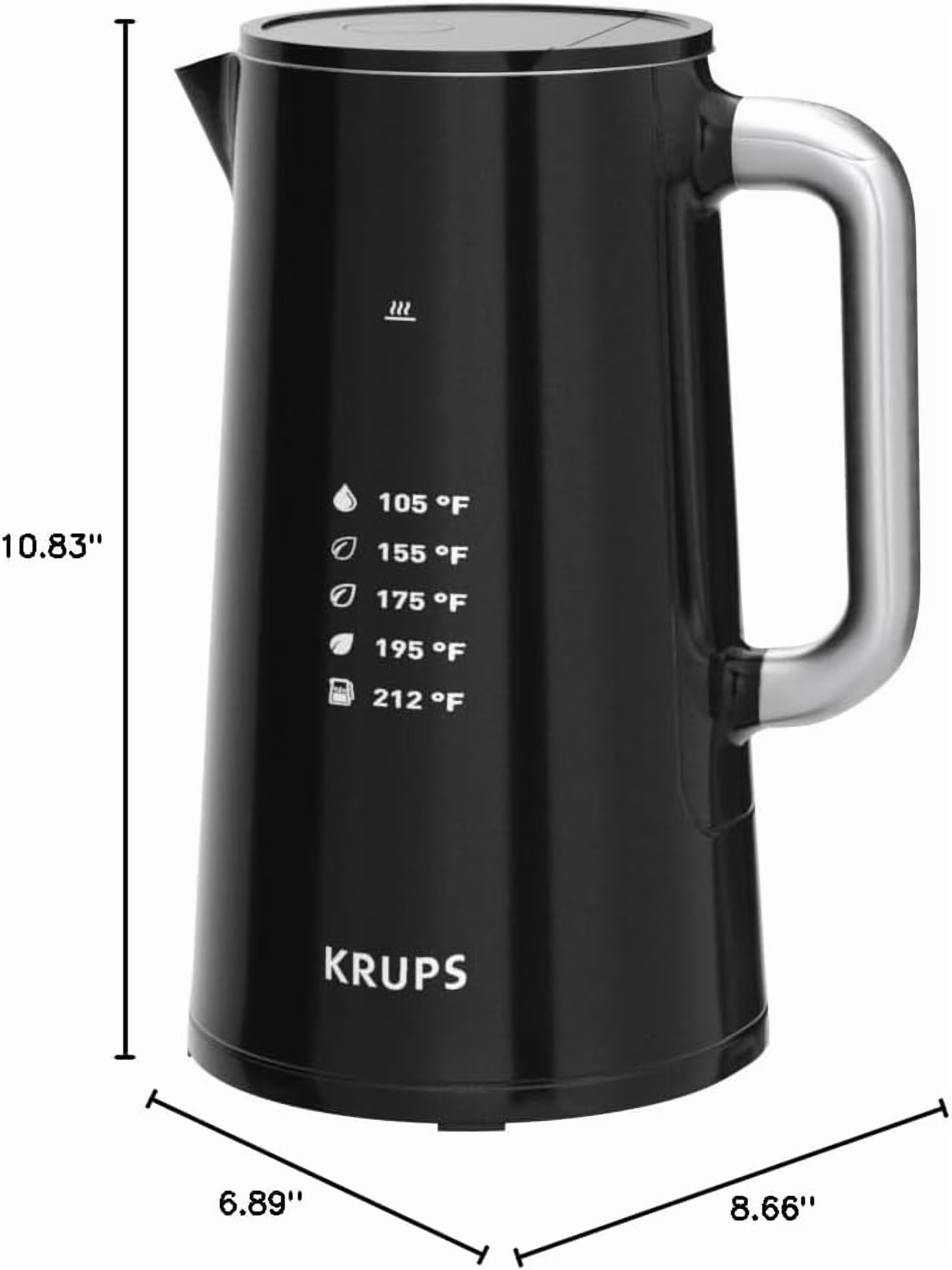 Smart Temp Electric Kettle: 1.7L Capacity, 5 Precise Temperature Settings, Digital Display, Cool-Touch Exterior, Cordless Design for Tea and Coffee Lovers