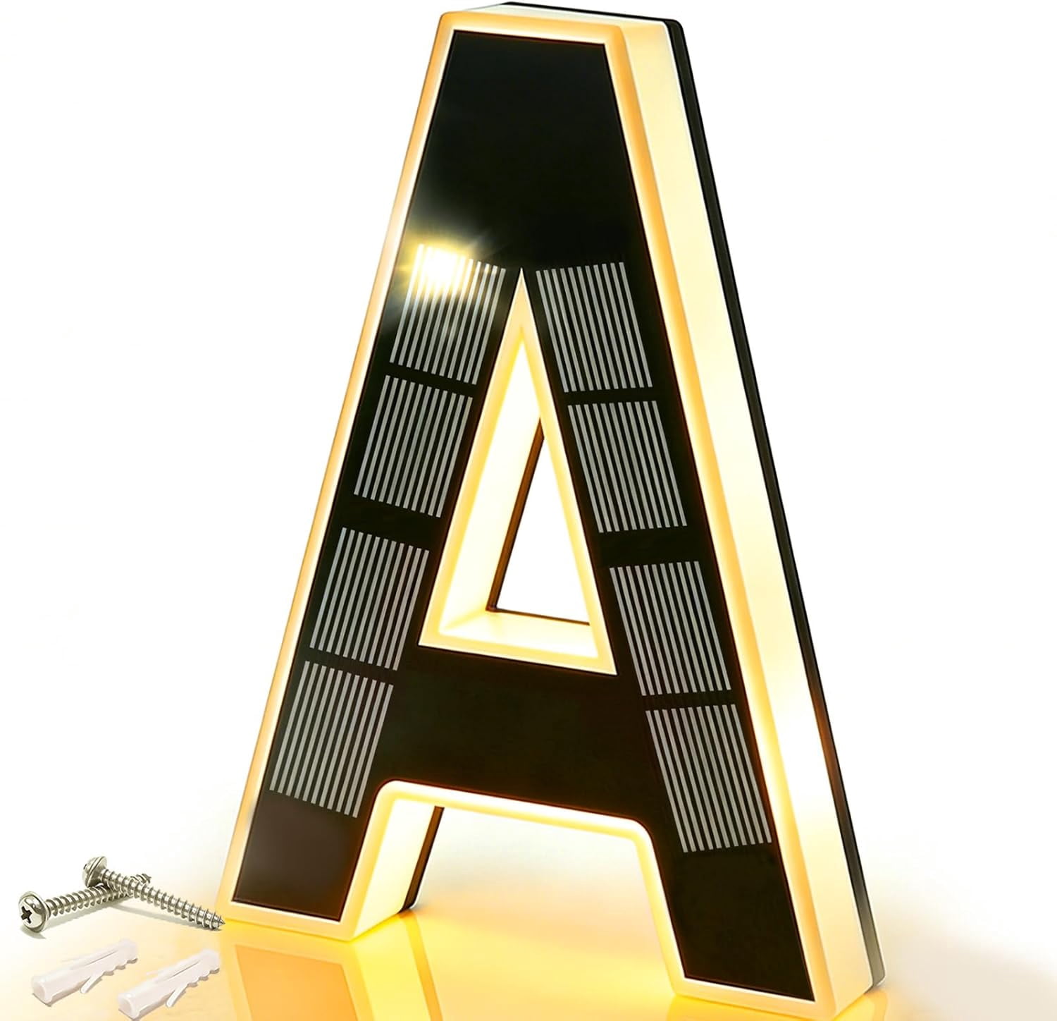 Solar-Powered Outdoor House Number Light, 9 In Waterproof LED Address Numbers with Backlit Illumination, Large Personalized Exterior Modern House Light