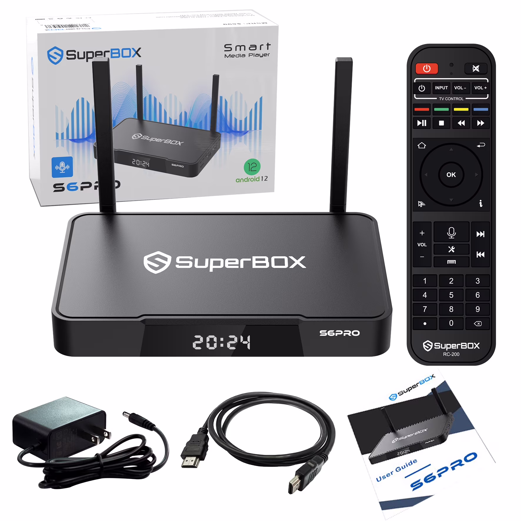 Super Box S5 Pro 6K Streaming Media Player with Detailed Setup Guide, 2024 Count, 2024 Pack,Includes Detailed Setup Guide,with Channels Free,Phone Support