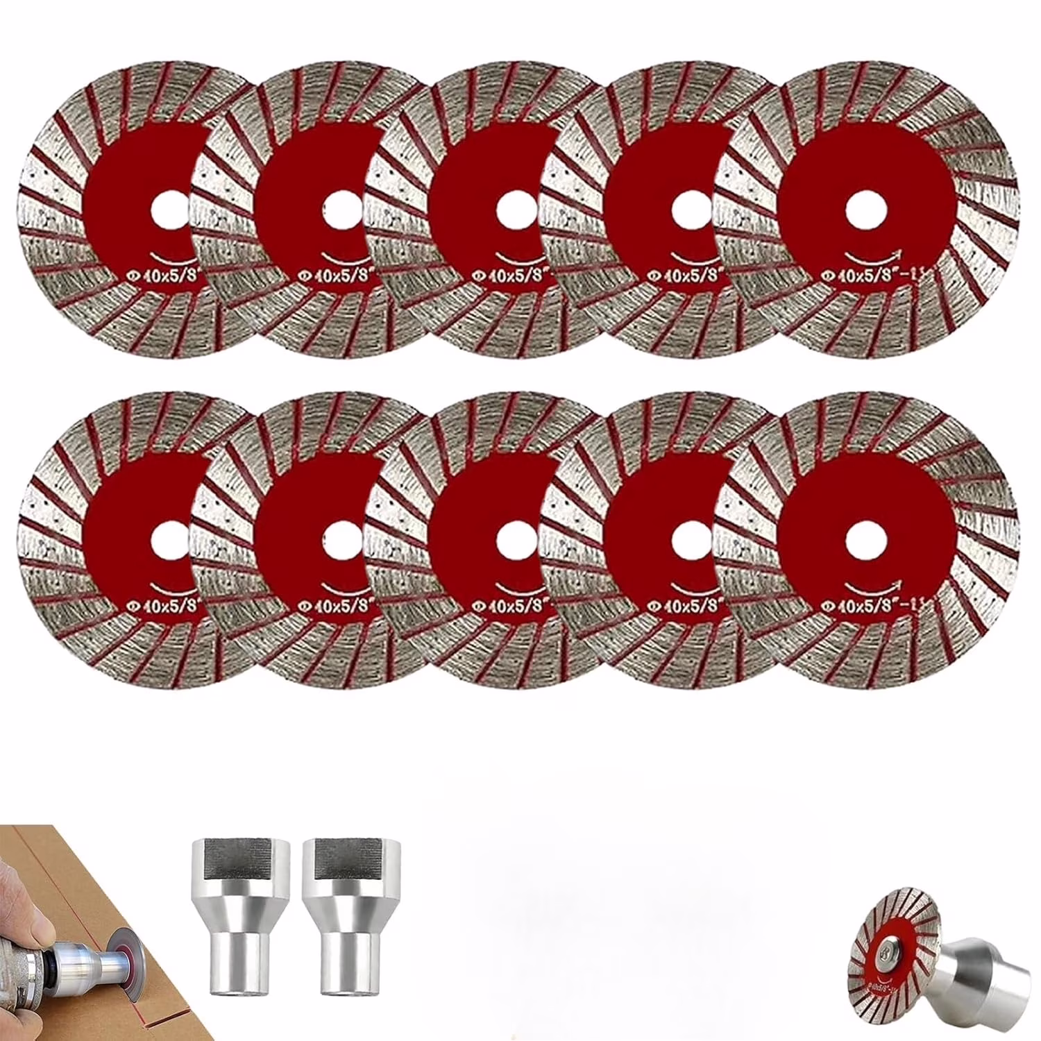 1.57" 40mm Diamond Saw Blades Set, Multi-Functional Professional Mini Diamond Cutting Blade Set, Wet & Dry Use for Grinder, for Granite Marble Concrete Tile Crystal Engraving Work