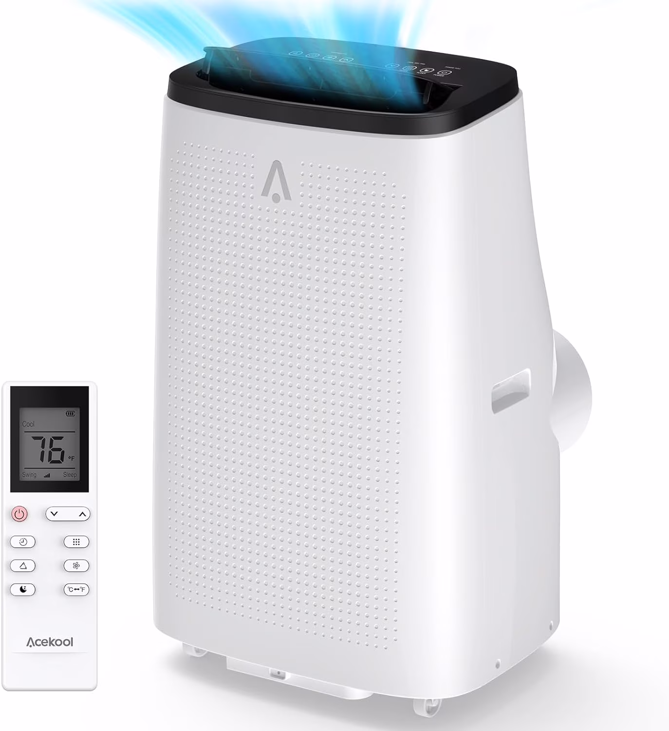 15,000BTU Portable Air Conditioner with Remote Control,24-Hour Timer
