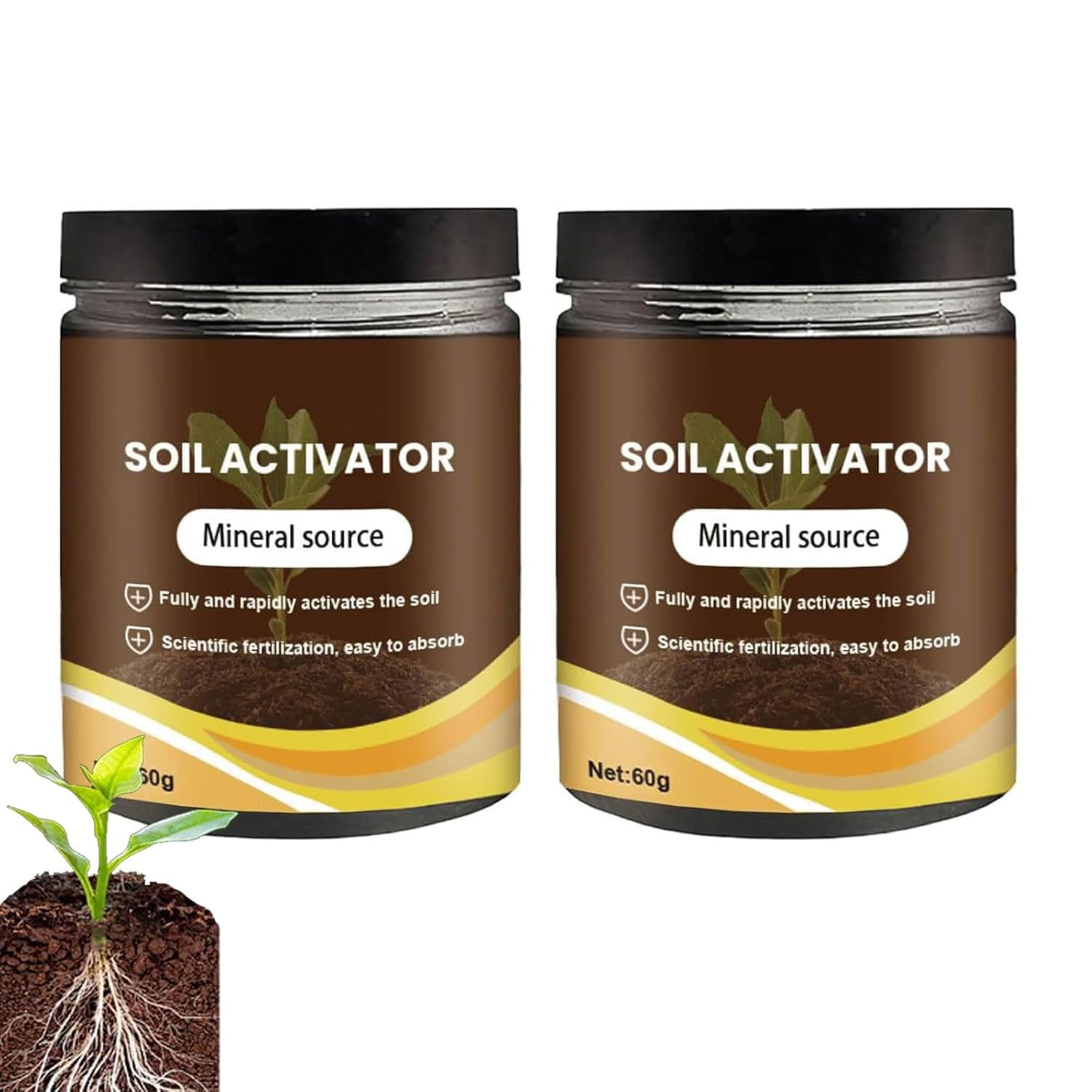 2PCS Soil Improvement Loosening Agent, Organic Soil Activators and Plant Fertilizers for Garden Beds, Potting Mix, Seedling Compost, Promotes Plant Rooting