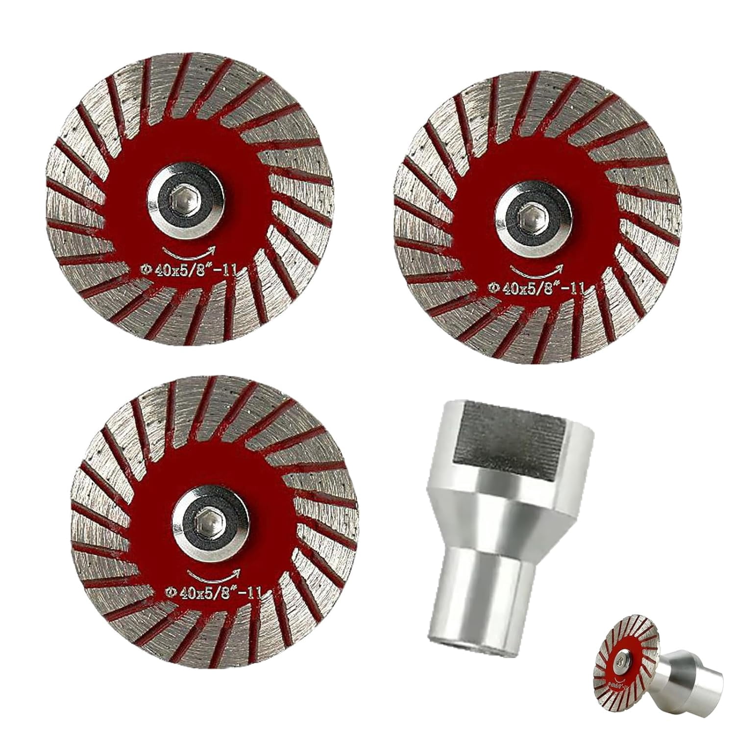 3/5PCS 1.57" 40mm Diamond Saw Blades Set, Multi-Functional Professional Mini Cutting Blade Set for Granite Marble Sandstone Grinder