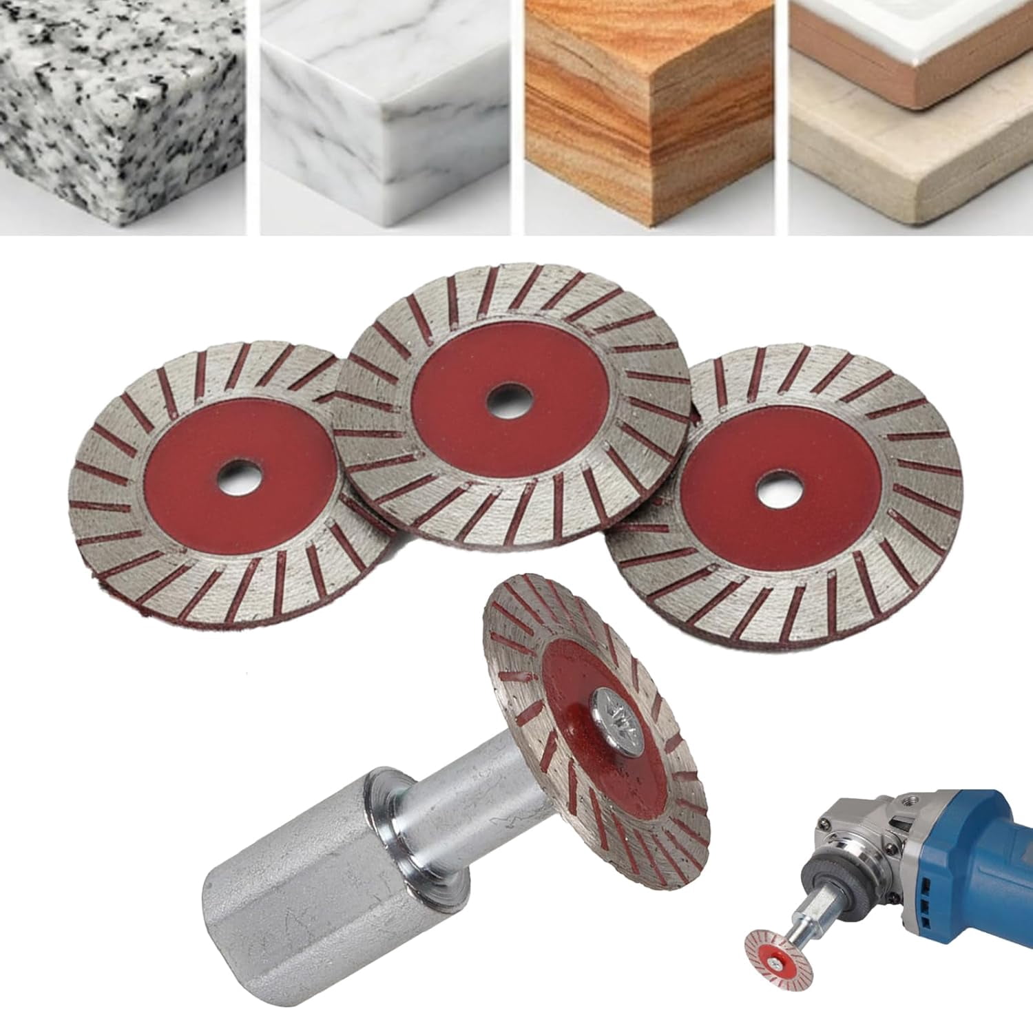 3/5PCS 1.57" 40mm Diamond Saw Blades Set, Precision Stone Cutting Made Easy with Mandrel, Multi-Functional Professional for Granite Marble Sandstone Grinder