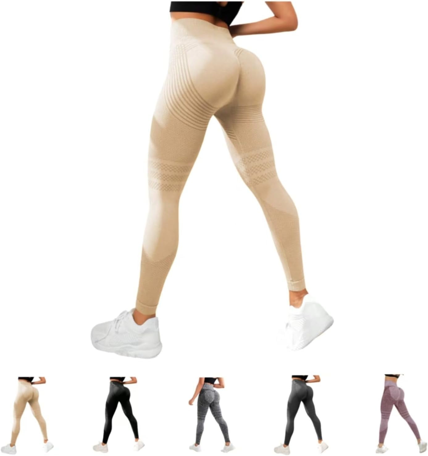 3D Leggings Anti Cellulite, High Waist Resistance Band Leggings for Women, Slimming Workout Yoga Pants