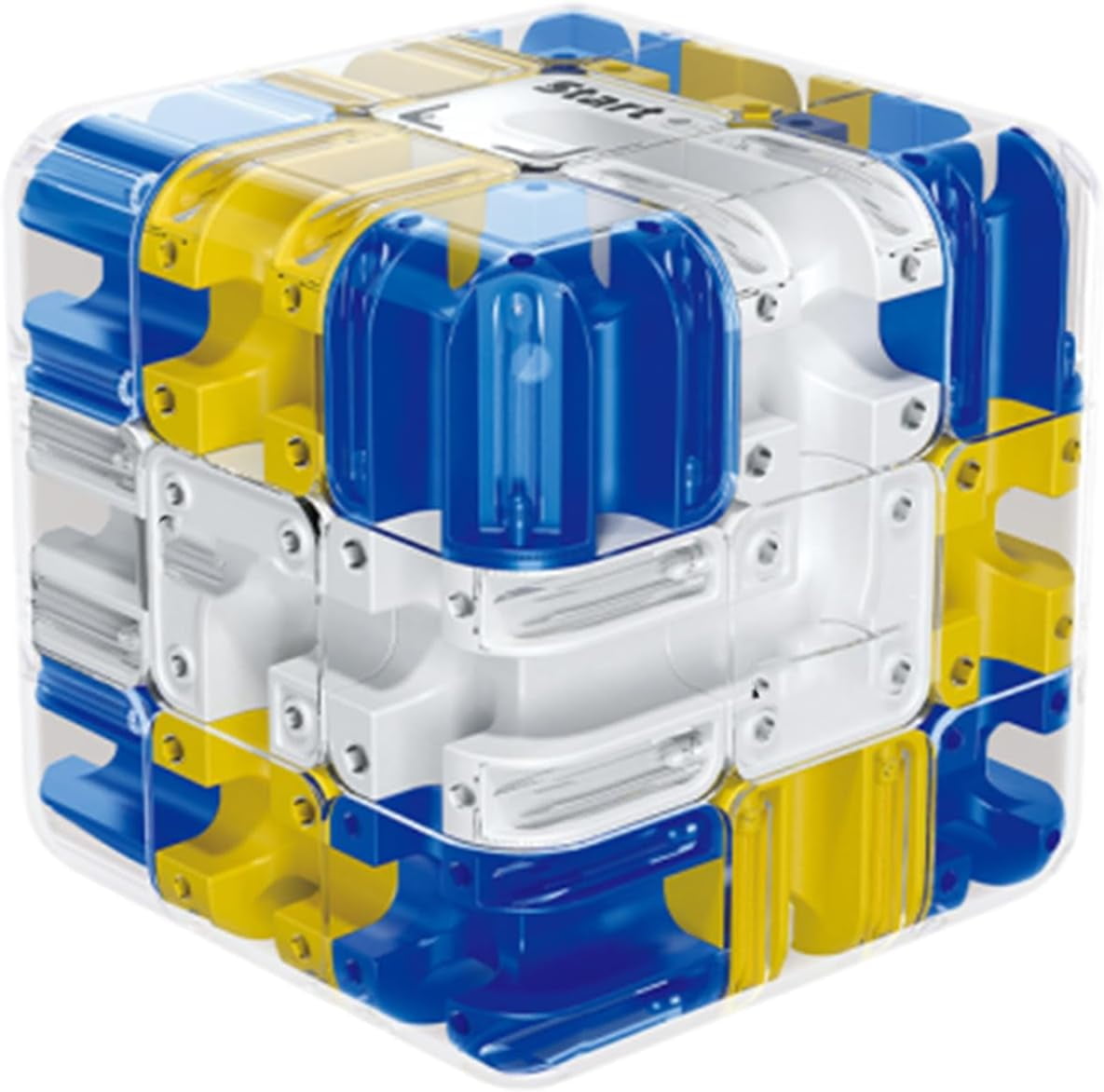 3D Rolling Ball Maze Cube, 2.83In Large Labyrinth 3D Puzzle Maze Cubes Stress Relief and Logical Thinking Training Educational Game