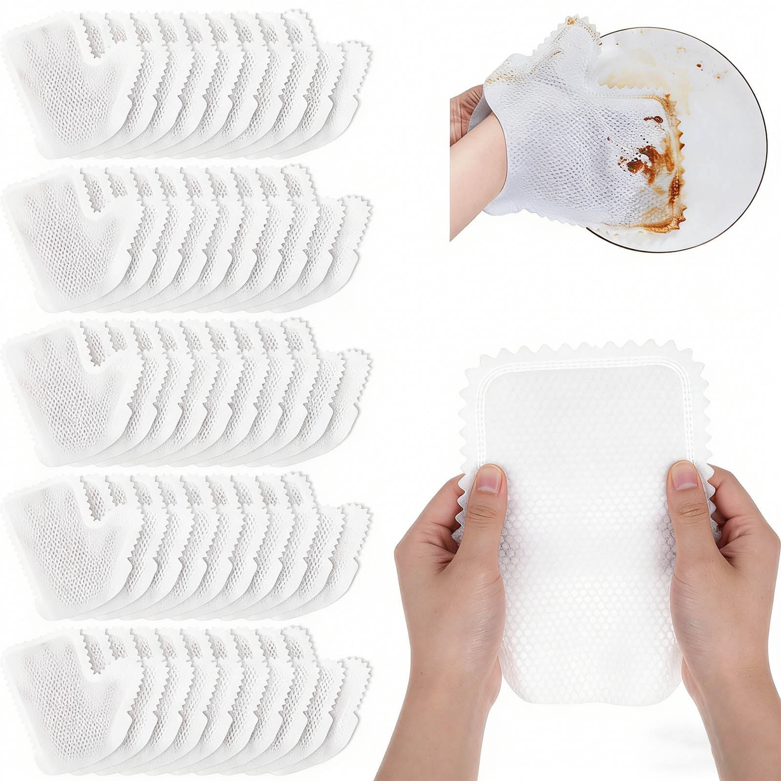 50PCS Multi-purpose Washable Dusting Gloves, Microfiber Cleaning Gloves for Wet and Dry Use, Reusable Home and Car Cleaning for Pet Hair Removal