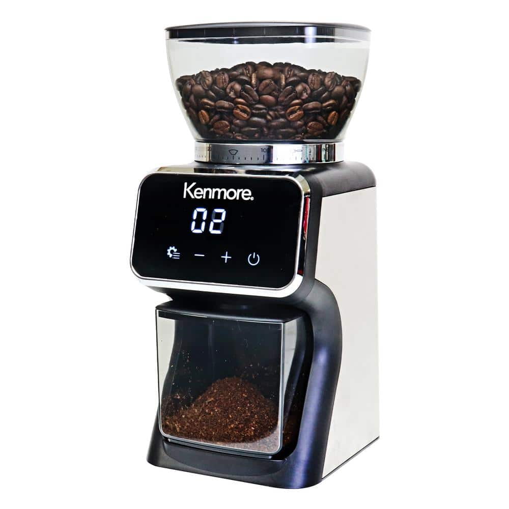 6 oz. Stainless Steel Conical Burr Grinder with LED Display